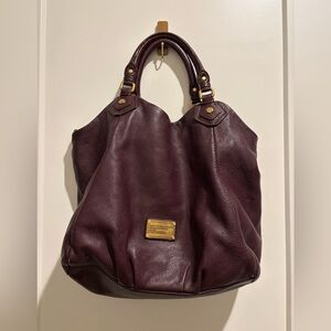 Elegant Purple Leather Tote Bag-Marc Jacobs